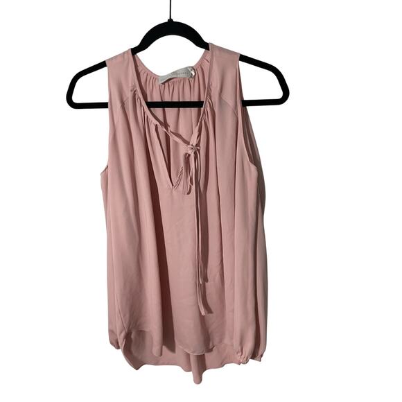 Amanda Uprichard Small Women's Petal Pink Cold Shoulder Peephole Blouse Soft - Picture 4 of 6